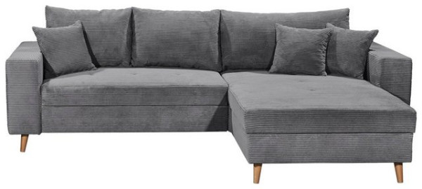 ED EXCITING DESIGN Ecksofa Larina, 2 Teile, frei stellbar, Bettfunktion & Bettkasten, inkl. Rücken-