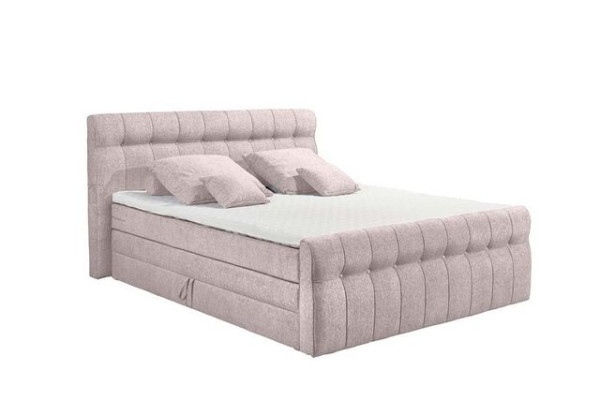 ED EXCITING DESIGN Boxspringliege (180 x 200 cm, Andorra), Rosa