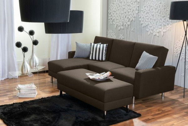 Max Winzer® Loungesofa Just Fashion Funktionssofa Flachgewebe braun, 1 Stück, Made in Germany