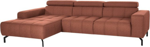 DOMO collection Ecksofa Cunelli, wahlweise inklusive 6-fach verstellbarer Kopfteilverstellung