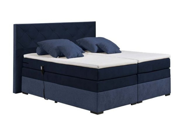 ED EXCITING DESIGN Boxspringliege (180 x 200 cm, Mayfield), Blau