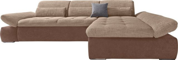 DOMO collection Ecksofa Aldo, mit Recamiere, wahlweise mit Bettfunktion