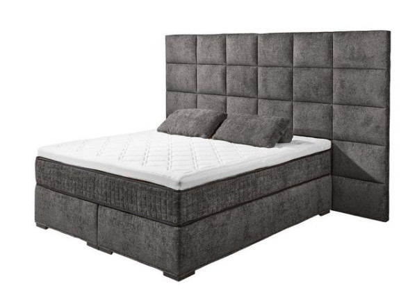 ED EXCITING DESIGN Boxspringliege (160 x 200 cm, Naro XL), Grau