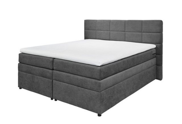 ED EXCITING DESIGN Boxspringliege (160 x 200 cm, Tacoma 1 "Soro" anthrazit 160 cm), Grau