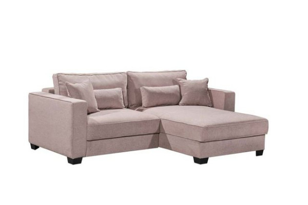 ED EXCITING DESIGN Ecksofa, Melvin Ecksofa Polstergarnitur Sofagarnitur 200x140 cm Rosa