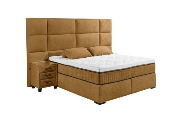 ED EXCITING DESIGN Boxspringliege (160 x 200 cm, Ragusa XL), Kupfer