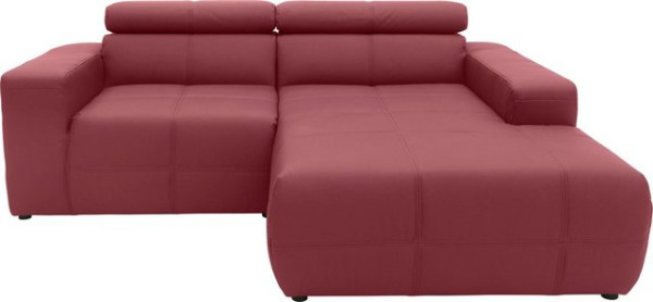 DOMO collection Ecksofa Brandon kleine Ausführung B/T/H: 214/100/80 cm, Mit Kopfteilverstellung, auc