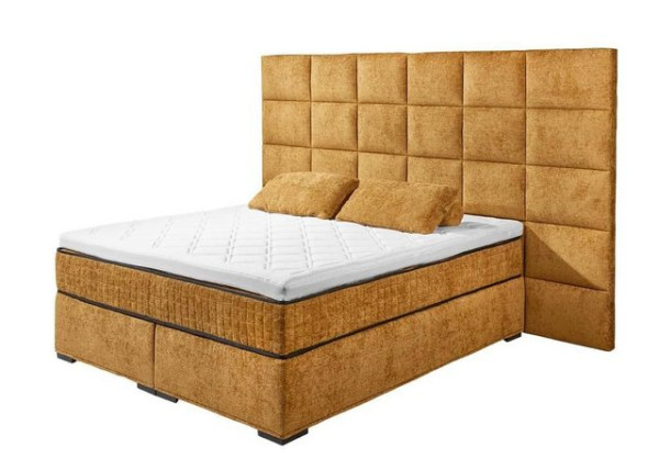 ED EXCITING DESIGN Boxspringliege (160 x 200 cm, Naro XL), Gelb