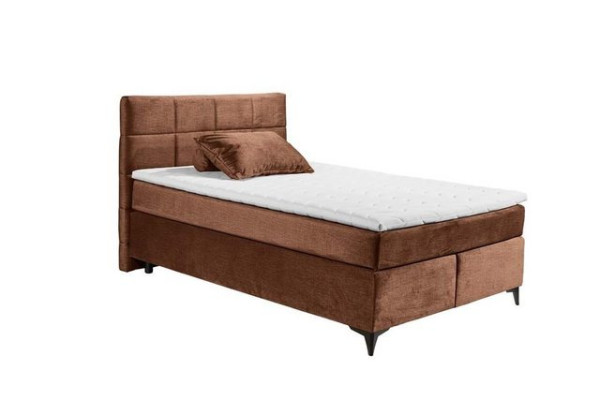 ED EXCITING DESIGN Boxspringliege (140 x 200 cm, Navarra), Kupfer