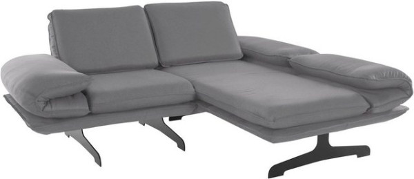 DOMO collection Ecksofa New York, wahlweise mit Arm- und Rückenfunktion, mit Kufenfüßen aus Metall