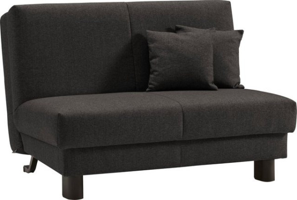 ell + ell Schlafsofa Enny, Liegefläche Breite 120 oder 140 cm, Liegehöhe 45 cm, Füße schwarz