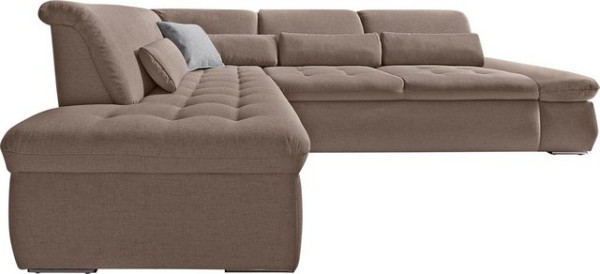 DOMO collection Ecksofa Aldo, mit Ottomane, wahlweise mit Bettfunktion