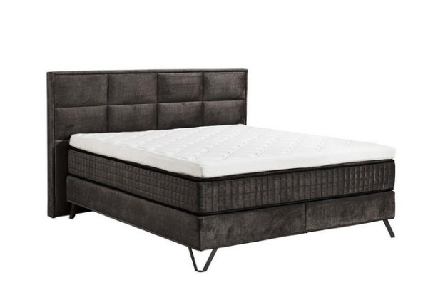 ED EXCITING DESIGN Boxspringliege (180 x 200 cm, Hamton), Schwarz