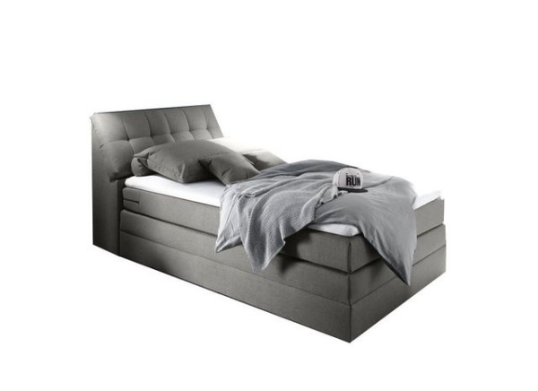 ED EXCITING DESIGN Boxspringliege (180 x 200 cm, Space 1 grey 180 cm), Grau