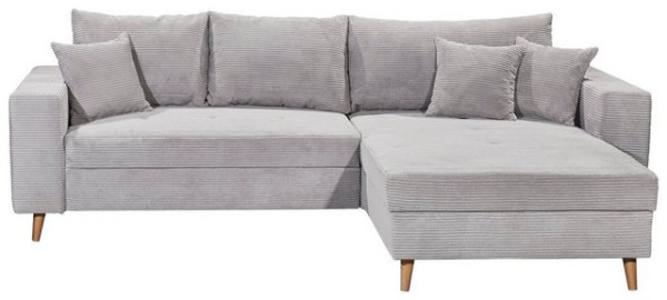 ED EXCITING DESIGN Ecksofa Larina, 2 Teile, frei stellbar, Bettfunktion & Bettkasten, inkl. Rücken-