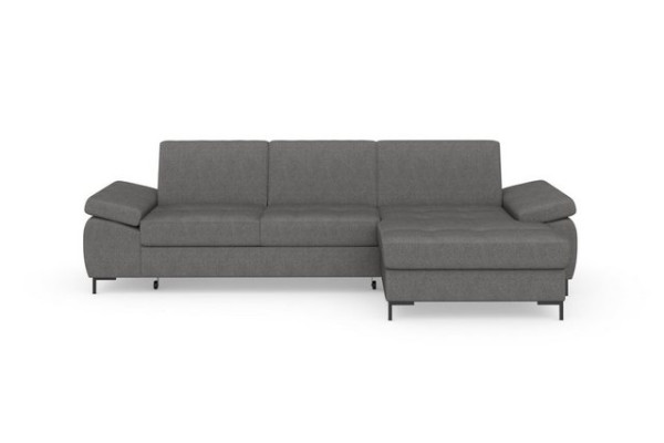 DOMO collection Ecksofa Capelo, mit Armteilverstellung, wahlweise mit Bettfunktion, Federkern