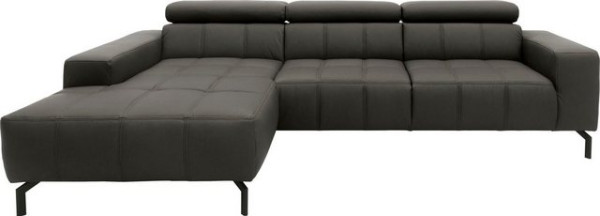 DOMO collection Ecksofa Cunelli, wahlweise inklusive 6-fach verstellbarer Kopfteilverstellung