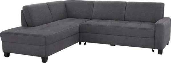 DOMO collection Ecksofa Florentina, wahlweise mit Bettfunktion, mit Kontrastnaht