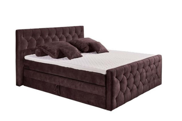 ED EXCITING DESIGN Boxspringliege (180 x 200 cm, Cashfield), Lila