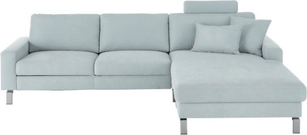 3C Candy Ecksofa Lecce, wahlweise PUR-Schaumstoff oder Tonnentaschenfederkern, Bett im 2,5-Sitzer un