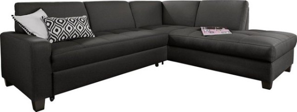 DOMO collection Ecksofa Florentina, wahlweise mit Bettfunktion, mit Kontrastnaht