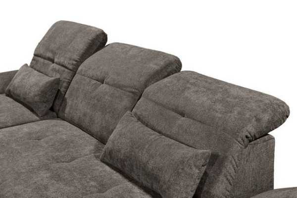 ED EXCITING DESIGN Ecksofa, MELFI Ecksofa Polstergarnitur Sofagarnitur 275 x 168 cm Stone