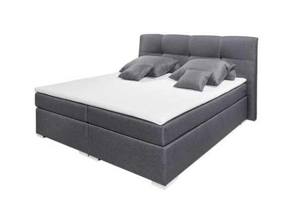 ED EXCITING DESIGN Boxspringliege (180 x 200 cm, Pensacola 1 anthrazit 180 cm), Grau