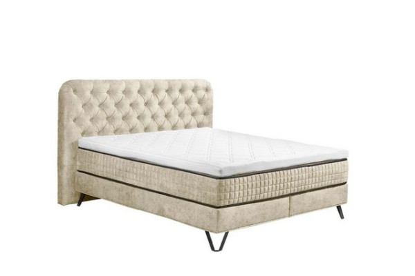 ED EXCITING DESIGN Boxspringliege (180 x 200 cm, Favara), Beige