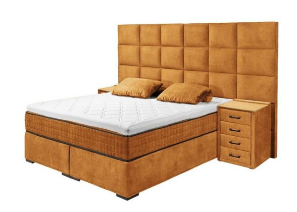 ED EXCITING DESIGN Boxspringliege (160 x 200 cm, Naro XL), Kupfer