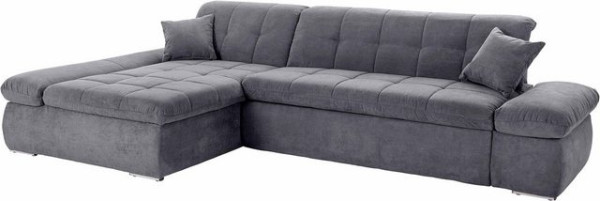 DOMO collection Ecksofa NMoric XXL, B/T/H: 300/172/80cm, Revamierenabschluss, wahlweise mit Bettfunk