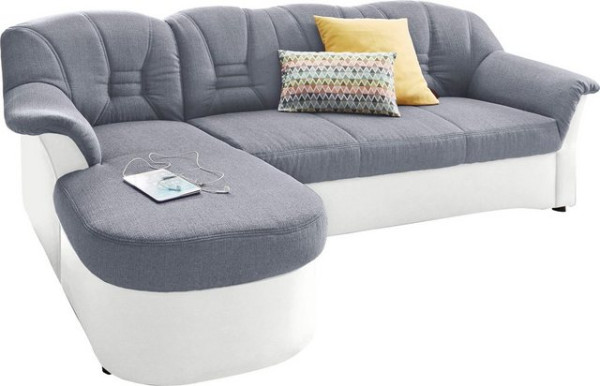 DOMO collection Ecksofa Elva, wahlweise mit Bettfunktion und Federkern