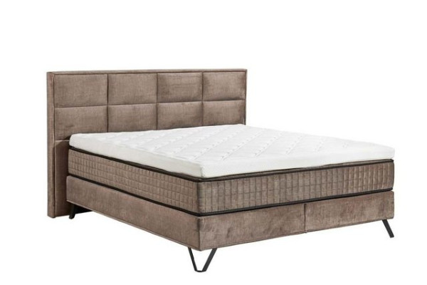 ED EXCITING DESIGN Boxspringliege (180 x 200 cm, Hamton), Braun