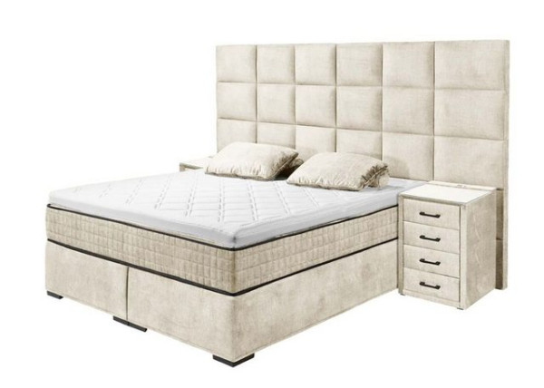 ED EXCITING DESIGN Boxspringliege (160 x 200 cm, Naro XL), Beige