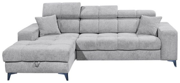 ED EXCITING DESIGN Ecksofa Sydney, 2 Teile, frei im Raum stellbar, mit Bettkasten, inkl. Kopfteilver