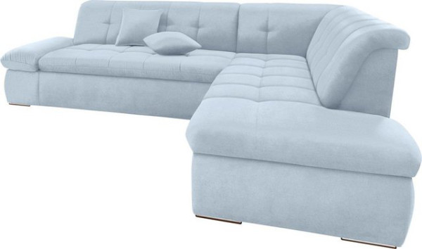 DOMO collection Ecksofa NMoric incl. Zierkissen B/T/H: 273/216/80 cm, Ottomanen-Abschluss, wahlweise