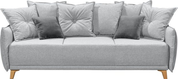 ED EXCITING DESIGN Schlafsofa Pamplona, mit Bettfunktion, Bettkasten, Rücken- und Zierkissen, frei i