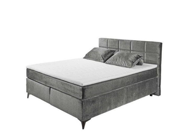 ED EXCITING DESIGN Boxspringliege (180 x 200 cm, Navarra), Grau