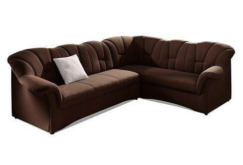 DOMO collection Ecksofa Papenburg B/T/H: 242/190/84 cm, wahlweise mit Bettfunktion, Langer Schenkel