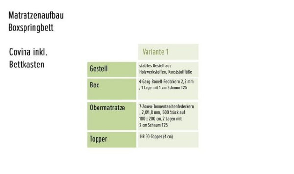 ED EXCITING DESIGN Boxspringliege (140 x 200 cm, Covina), Grau