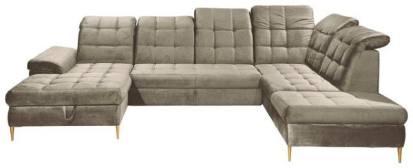 ED EXCITING DESIGN Ecksofa Valtura, frei stellbar, Bettkasten, Schlaffunktion, mit Kopfteilverstellu