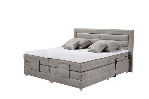 ED EXCITING DESIGN Boxspringliege (180 x 200 cm, Saba), Grau