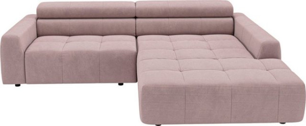 3C Candy Ecksofa Denver auch mit Cord- und Easy care-Bezug, Kopfteilverstellung, wahlweise. mit moto