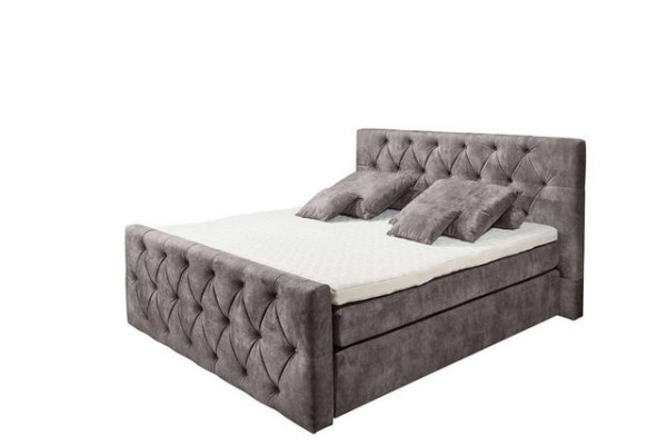 ED EXCITING DESIGN Boxspringliege (180 x 200 cm, Hammonton), Braun