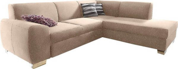 DOMO collection Ecksofa Ricardo, mit Ottomane, wahlweise mit Bettfunktion