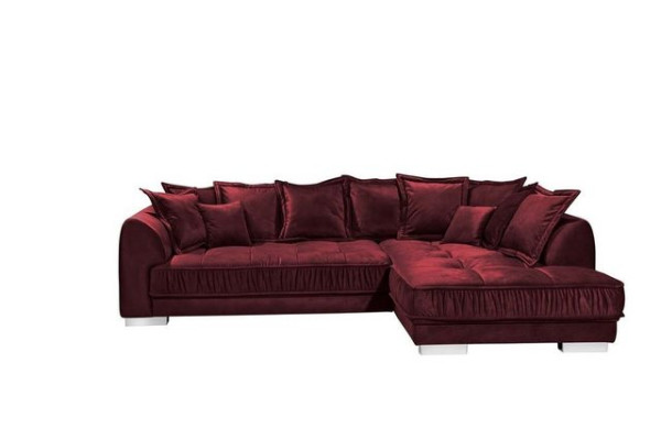 ED EXCITING DESIGN Ecksofa, Pascha Ecksofa 308 x 192 cm Sofa Couch Eckcouch Burgund