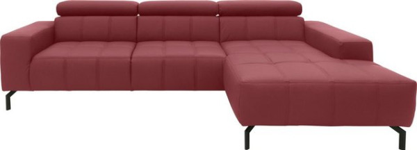 DOMO collection Ecksofa Cunelli, wahlweise inklusive 6-fach verstellbarer Kopfteilverstellung