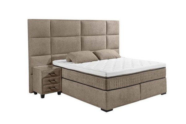 ED EXCITING DESIGN Boxspringliege (180 x 200 cm, Ragusa XL), Taupe