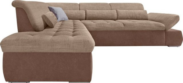 DOMO collection Ecksofa Aldo, mit Ottomane, wahlweise mit Bettfunktion