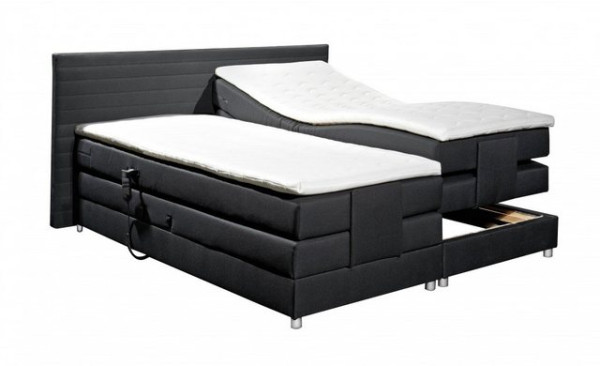 ED EXCITING DESIGN Boxspringliege (180 x 200 cm, Alabama), Schwarz