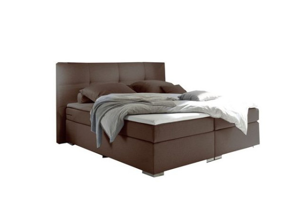 ED EXCITING DESIGN Boxspringliege (160 x 200 cm, Pensacola 1 dark chocolate 160 cm), Braun